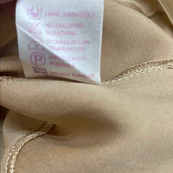 La Perla Made in Italy Long Gold Silk Slip Gown Lace & Floral Embroidery Dress M - Picture 8 of 13